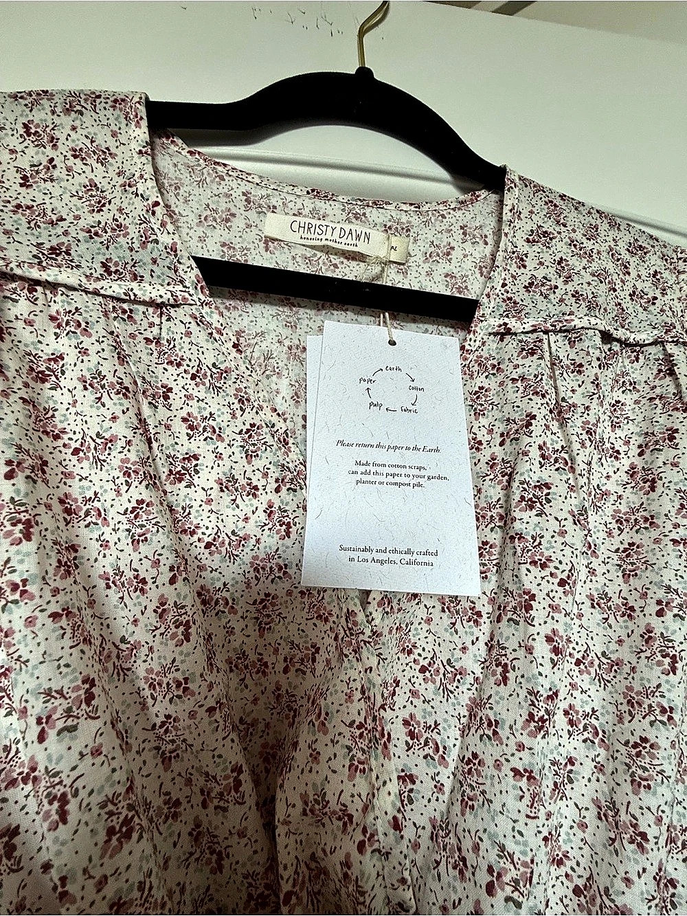 Christy Dawn  Floral Midi Dress in Pink & White NWT - Picture 3 of 3